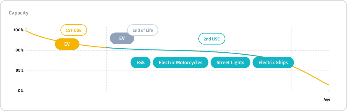 Battery Capacity / Age Diagram